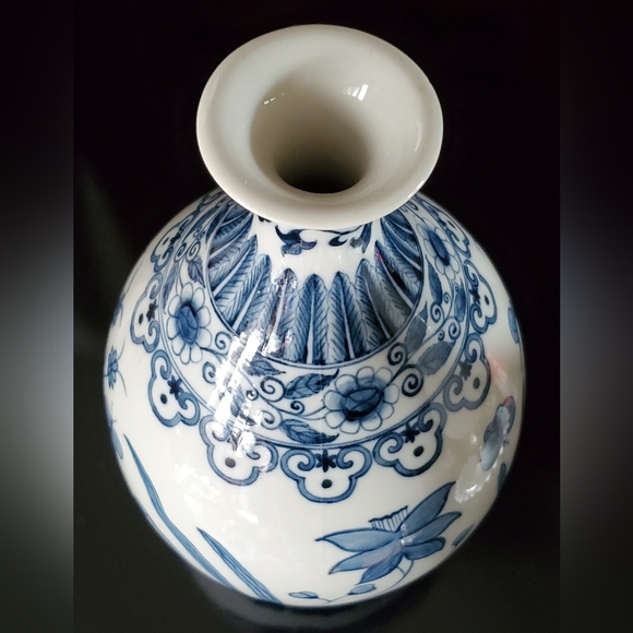 Vntg 12 1/2" Repo. 15th Century Ming Jongle Dynasty Bottle Vase by Andrea Sadek - Picture 7 of 10